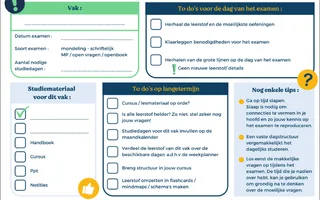 Examenplanner per vak