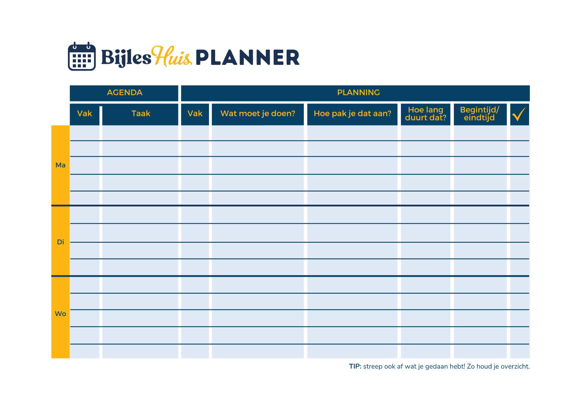Weekly Planner BijlesHuis (2)